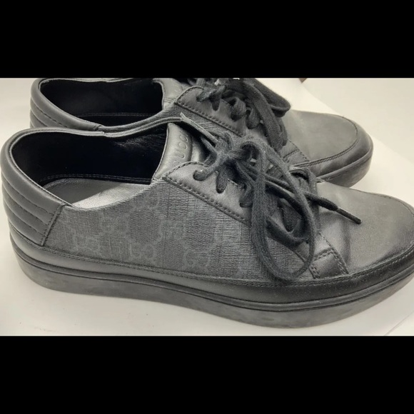 Gucci GG monogram black sneakers - Picture 3 of 5